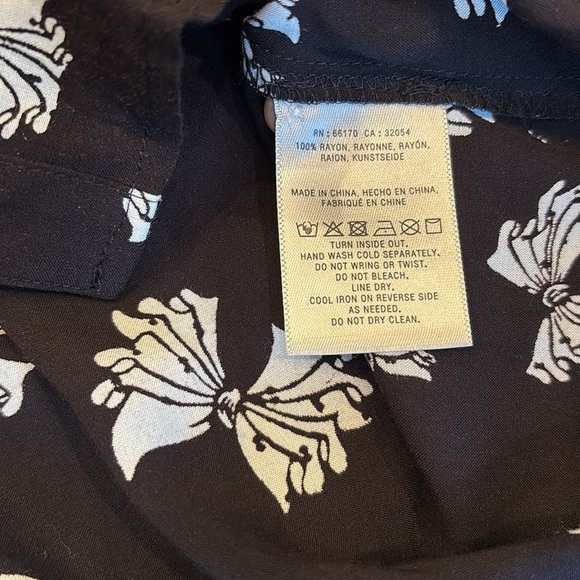 MAEVE Anthropologie rayon bow pattern high low hem blouse size 0 - Picture 3 of 10